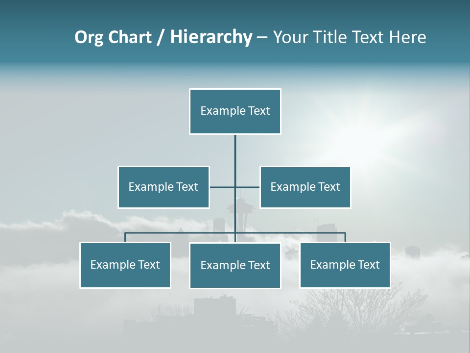 Space Needle Seattle Blue PowerPoint Template