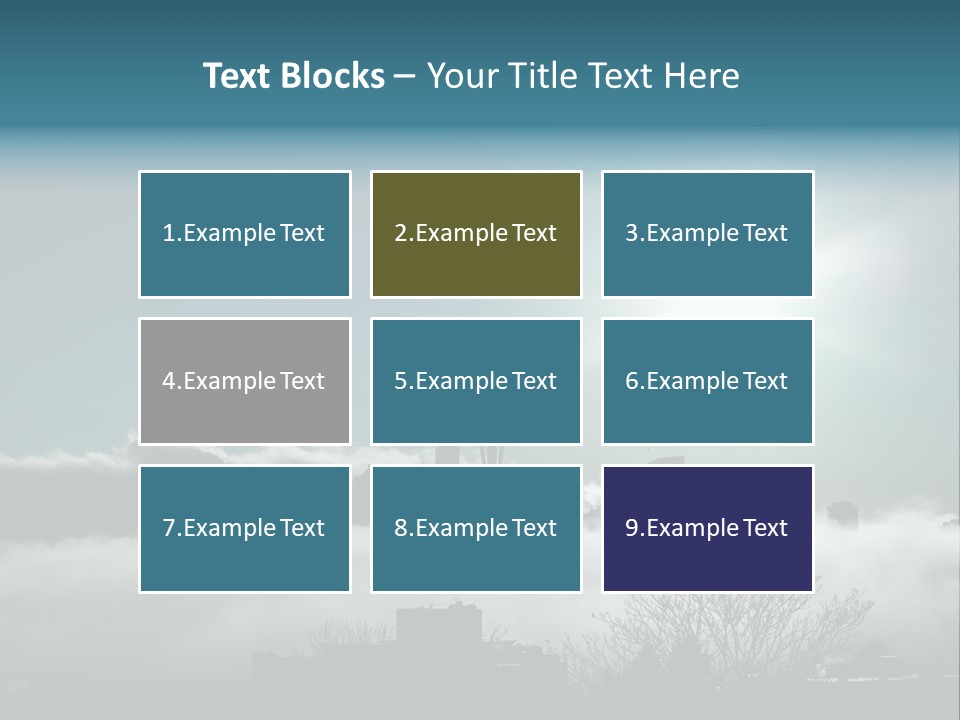 Space Needle Seattle Blue PowerPoint Template