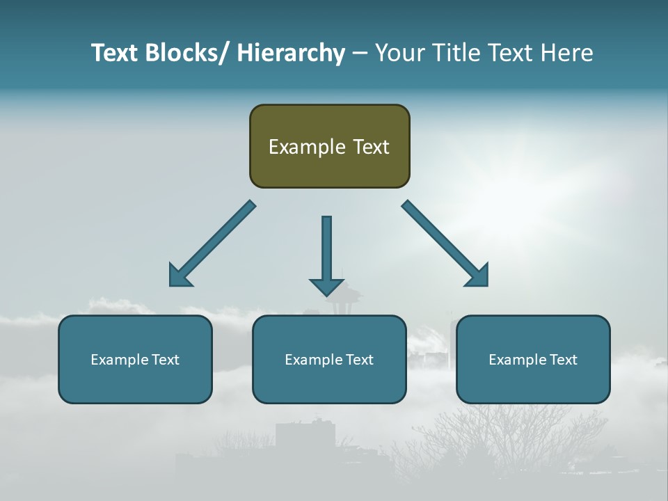 Space Needle Seattle Blue PowerPoint Template