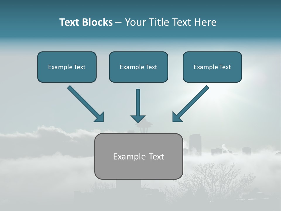 Space Needle Seattle Blue PowerPoint Template