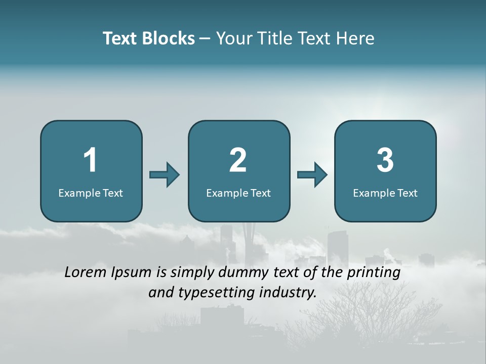 Space Needle Seattle Blue PowerPoint Template