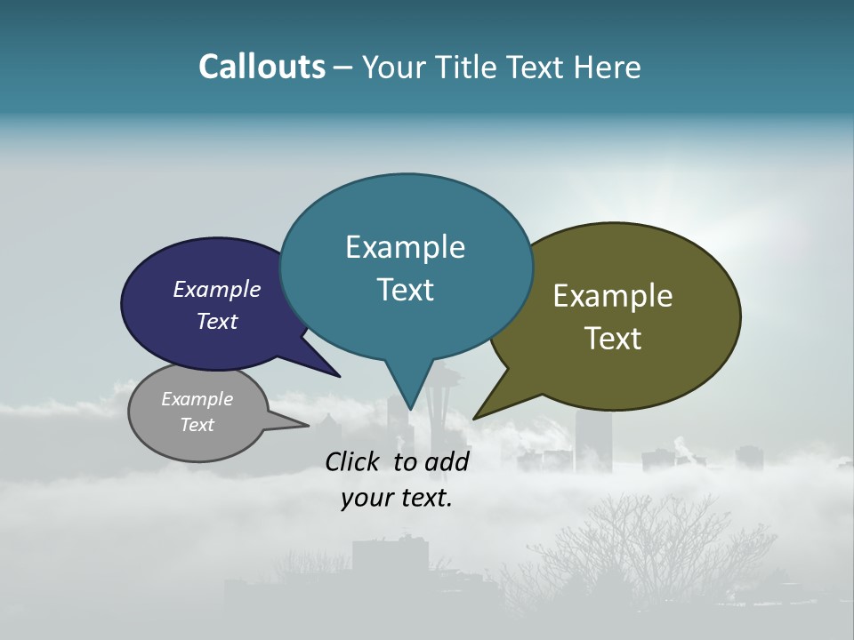 Space Needle Seattle Blue PowerPoint Template