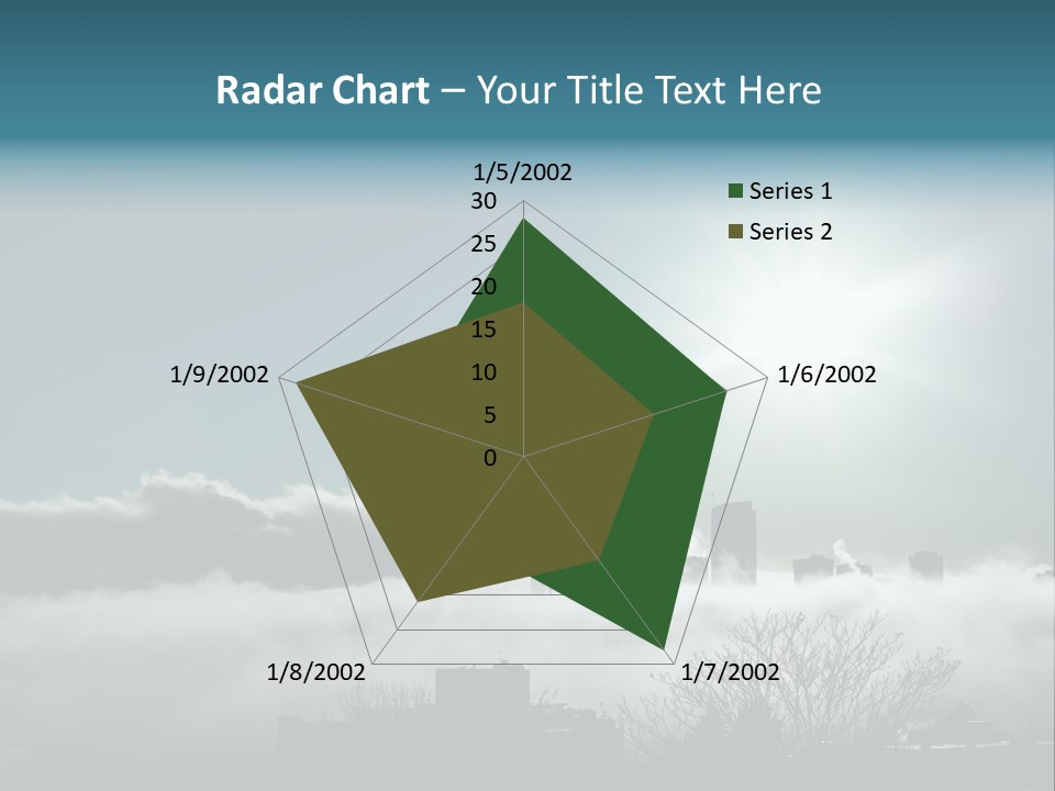 Space Needle Seattle Blue PowerPoint Template