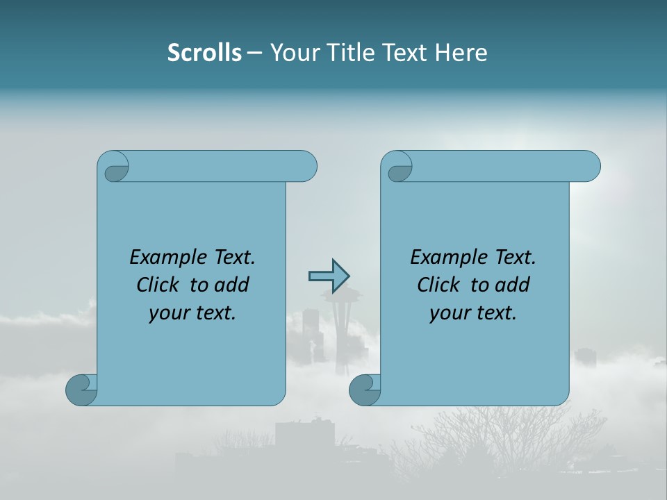 Space Needle Seattle Blue PowerPoint Template