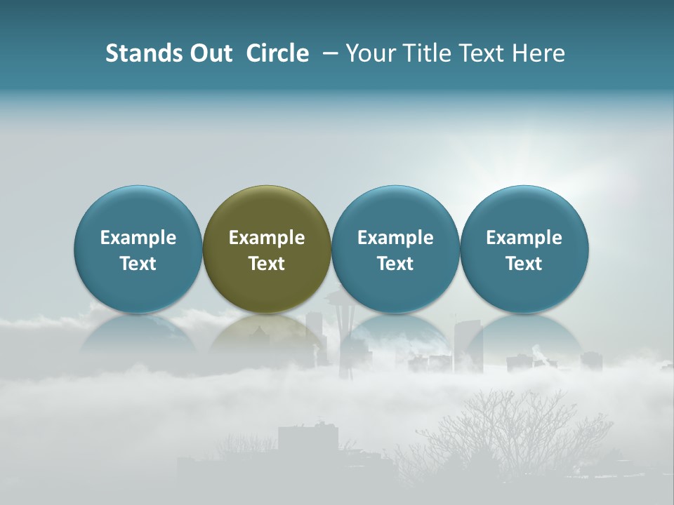 Space Needle Seattle Blue PowerPoint Template