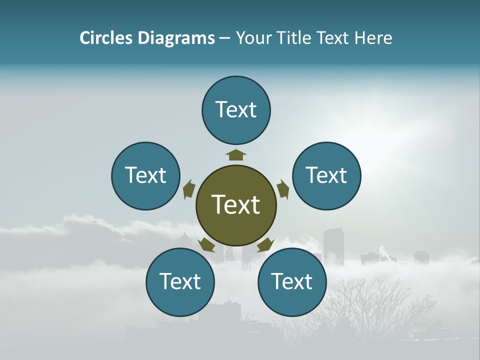 Space Needle Seattle Blue PowerPoint Template