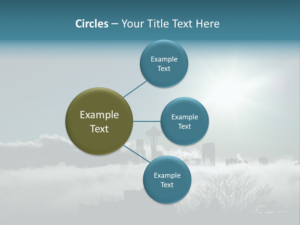 Space Needle Seattle Blue PowerPoint Template