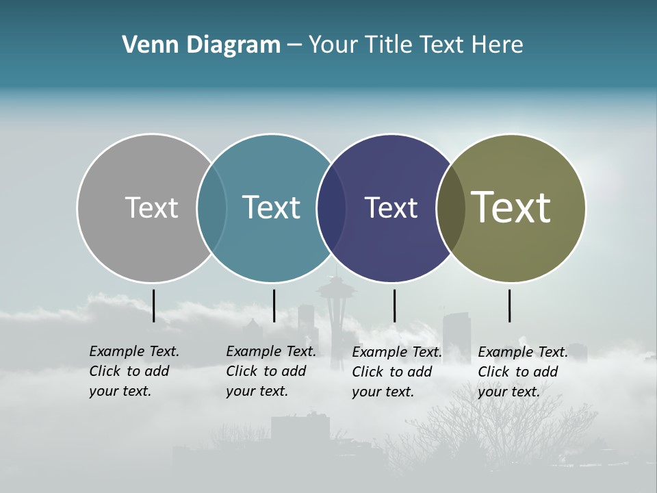 Space Needle Seattle Blue PowerPoint Template
