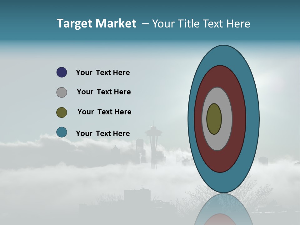 Space Needle Seattle Blue PowerPoint Template