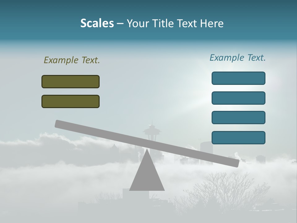 Space Needle Seattle Blue PowerPoint Template