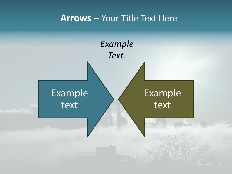 Space Needle Seattle Blue PowerPoint Template