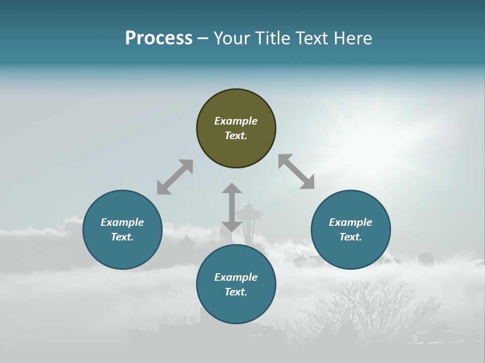 Space Needle Seattle Blue PowerPoint Template