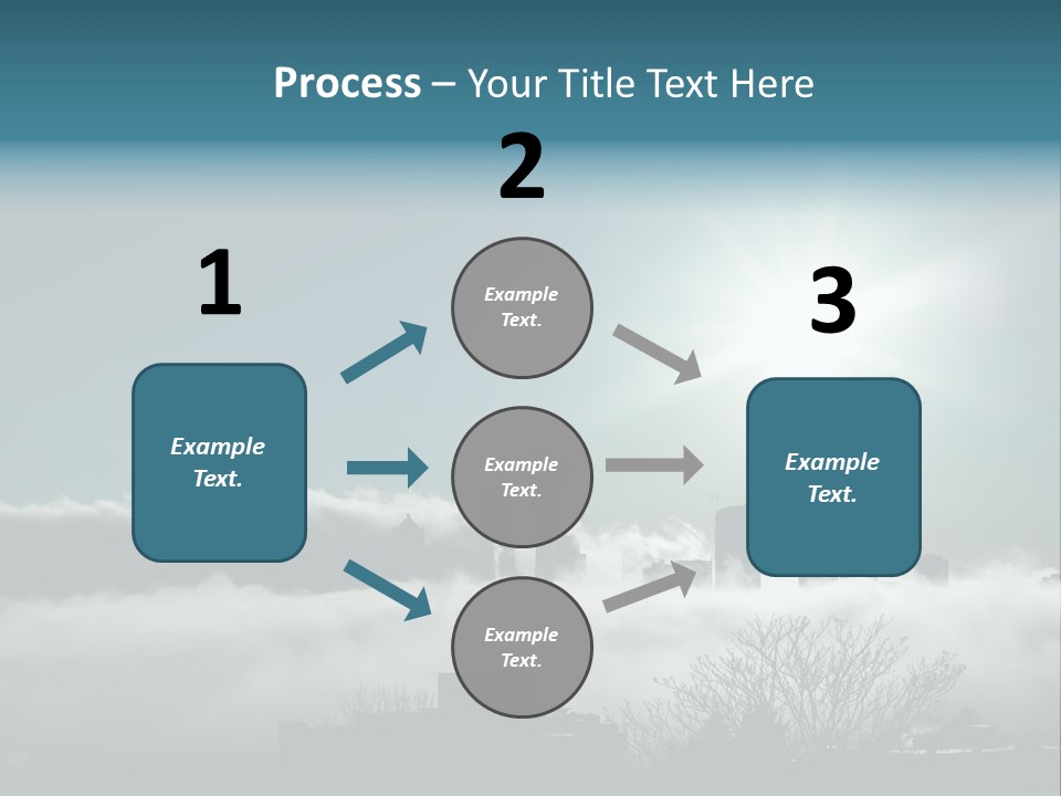 Space Needle Seattle Blue PowerPoint Template