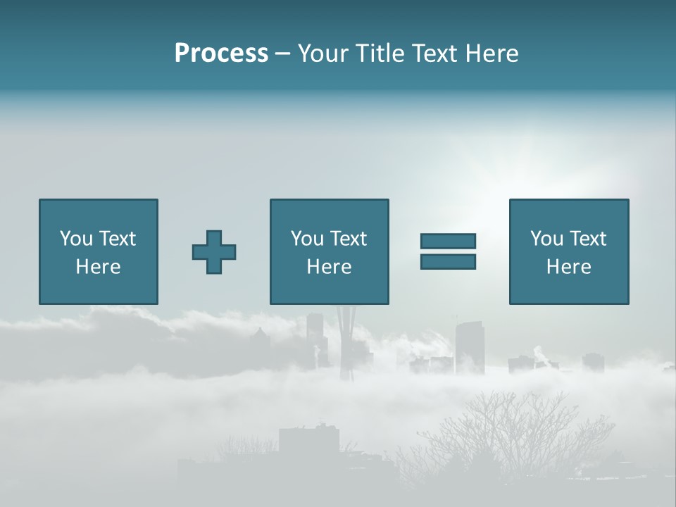 Space Needle Seattle Blue PowerPoint Template