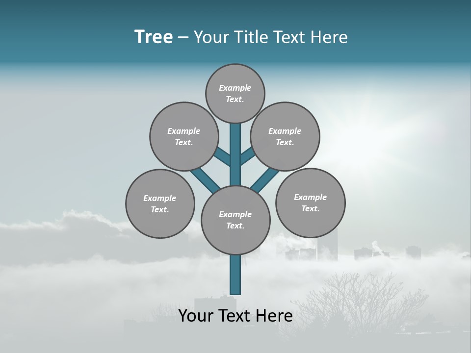 Space Needle Seattle Blue PowerPoint Template