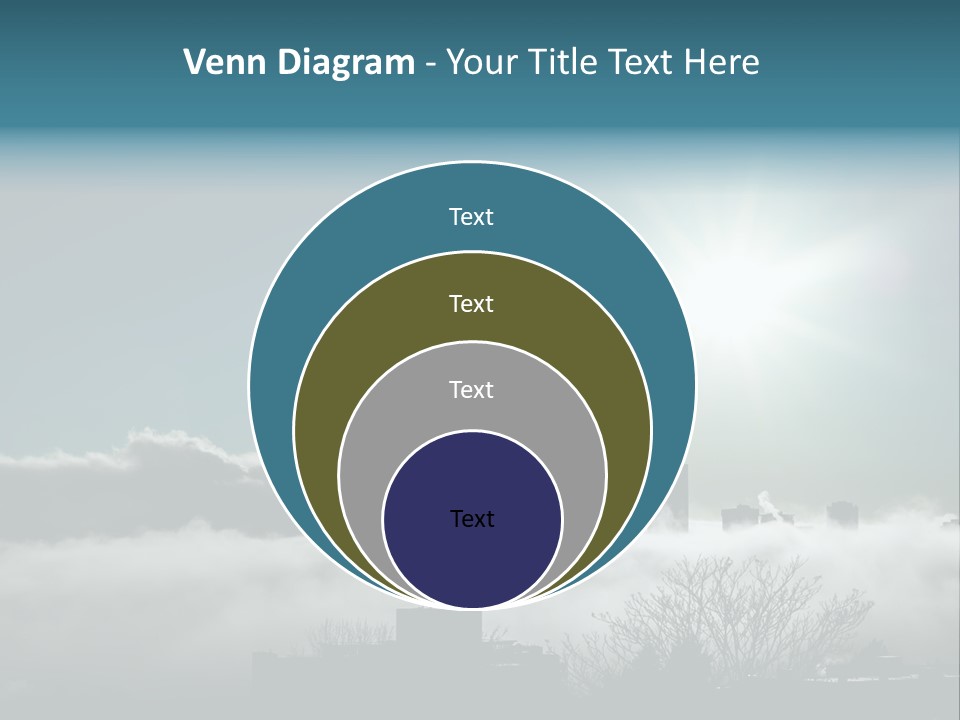 Space Needle Seattle Blue PowerPoint Template