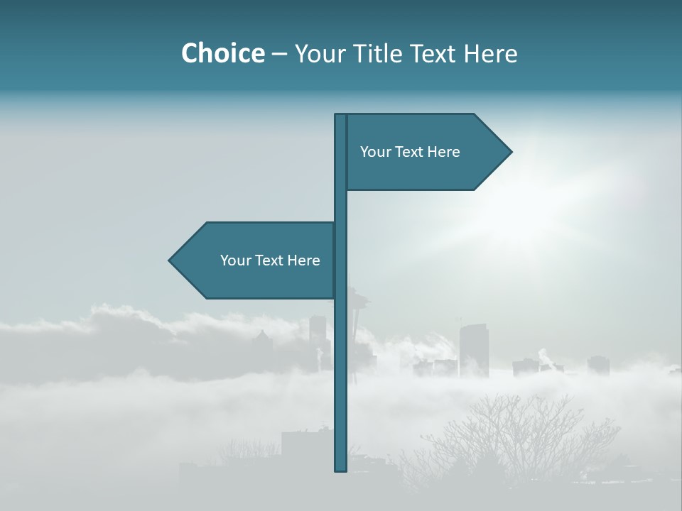 Space Needle Seattle Blue PowerPoint Template
