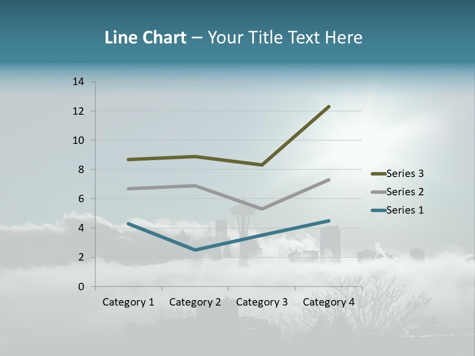 Space Needle Seattle Blue PowerPoint Template