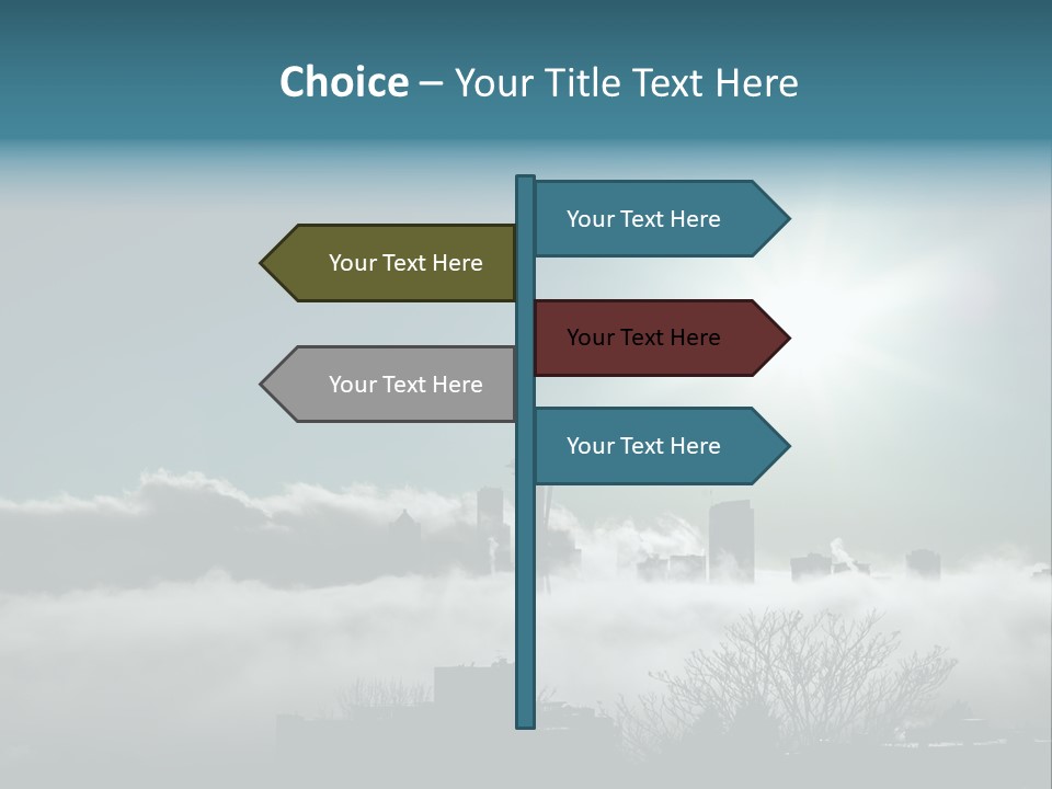 Space Needle Seattle Blue PowerPoint Template