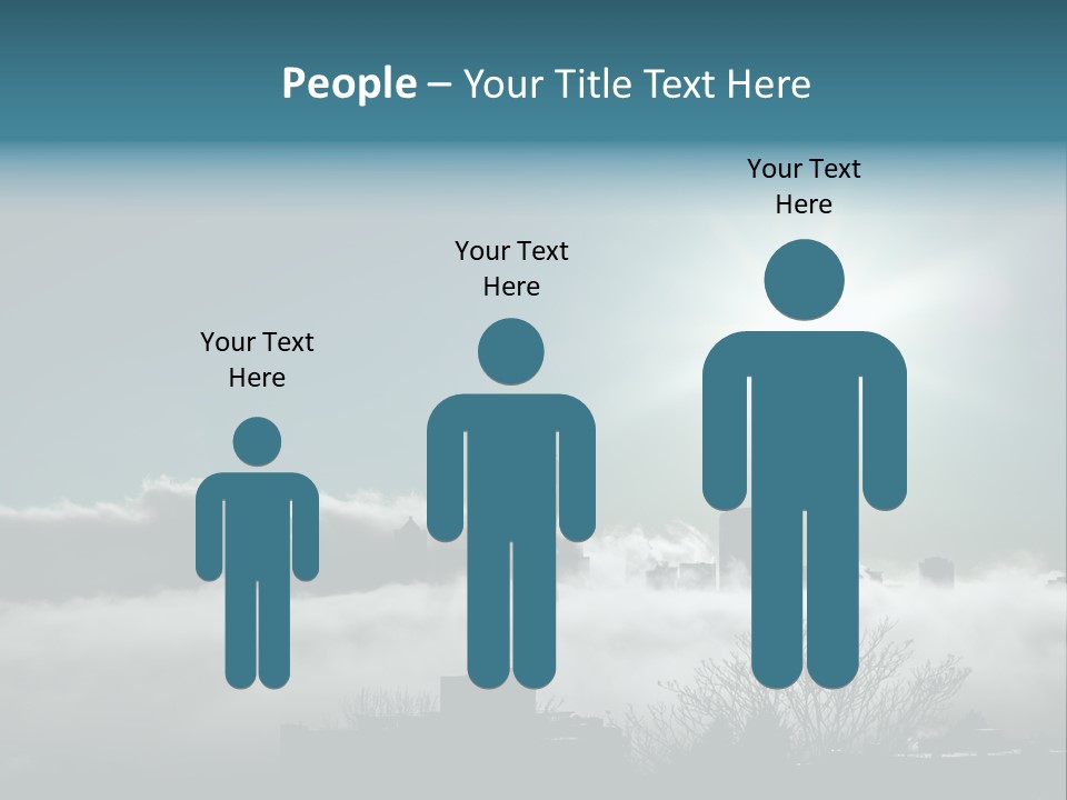 Space Needle Seattle Blue PowerPoint Template