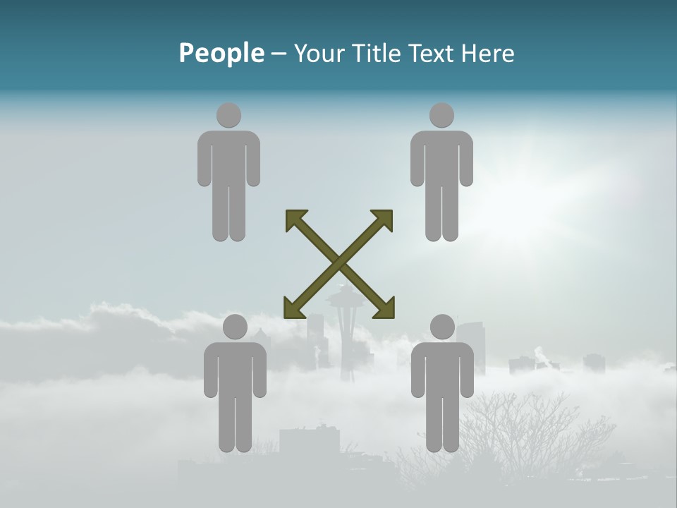 Space Needle Seattle Blue PowerPoint Template