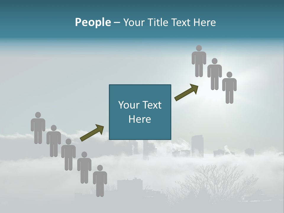 Space Needle Seattle Blue PowerPoint Template