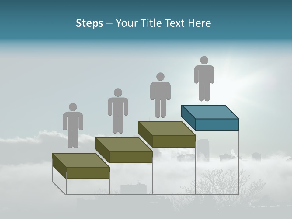 Space Needle Seattle Blue PowerPoint Template