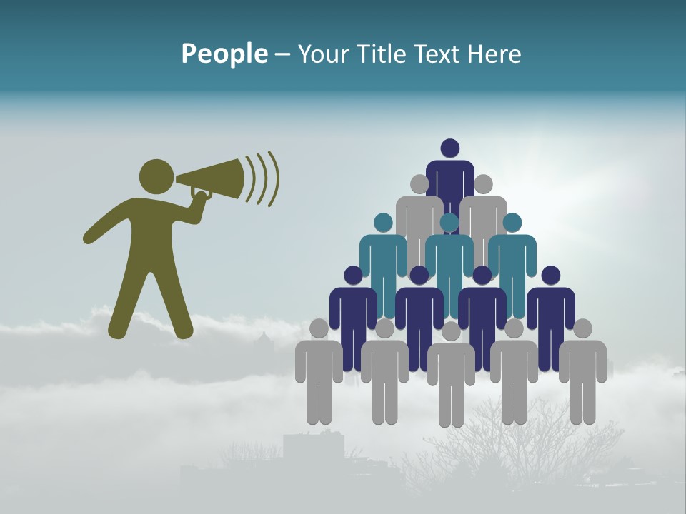 Space Needle Seattle Blue PowerPoint Template