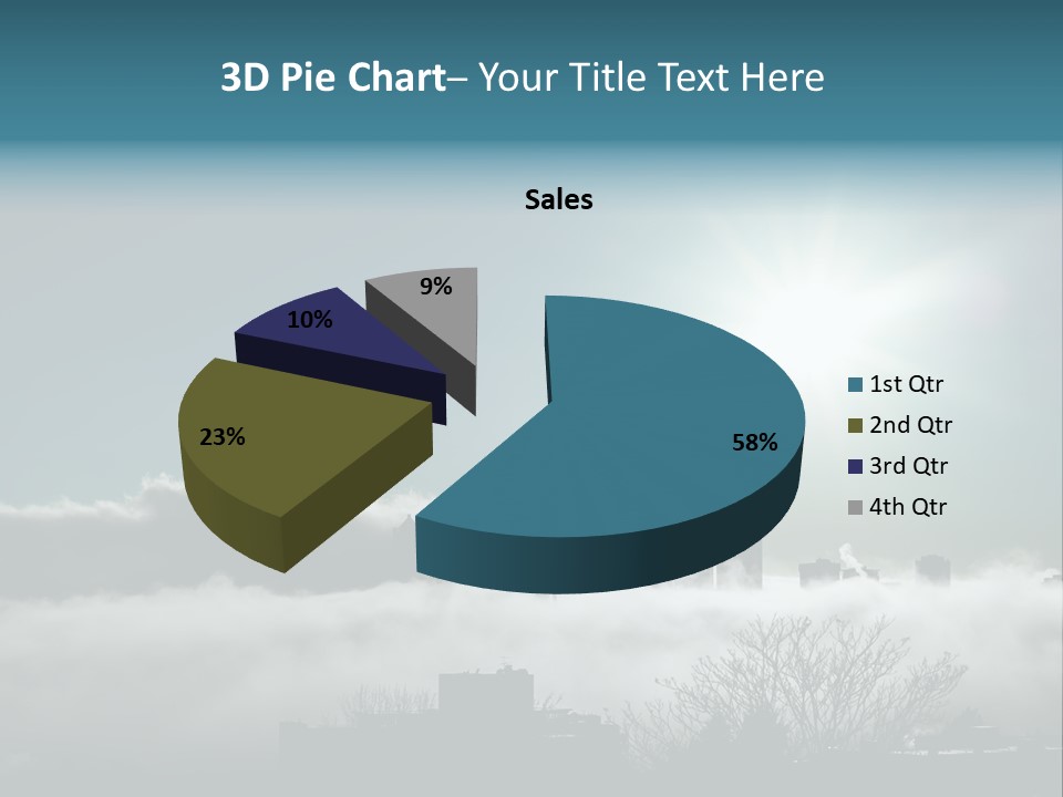 Space Needle Seattle Blue PowerPoint Template