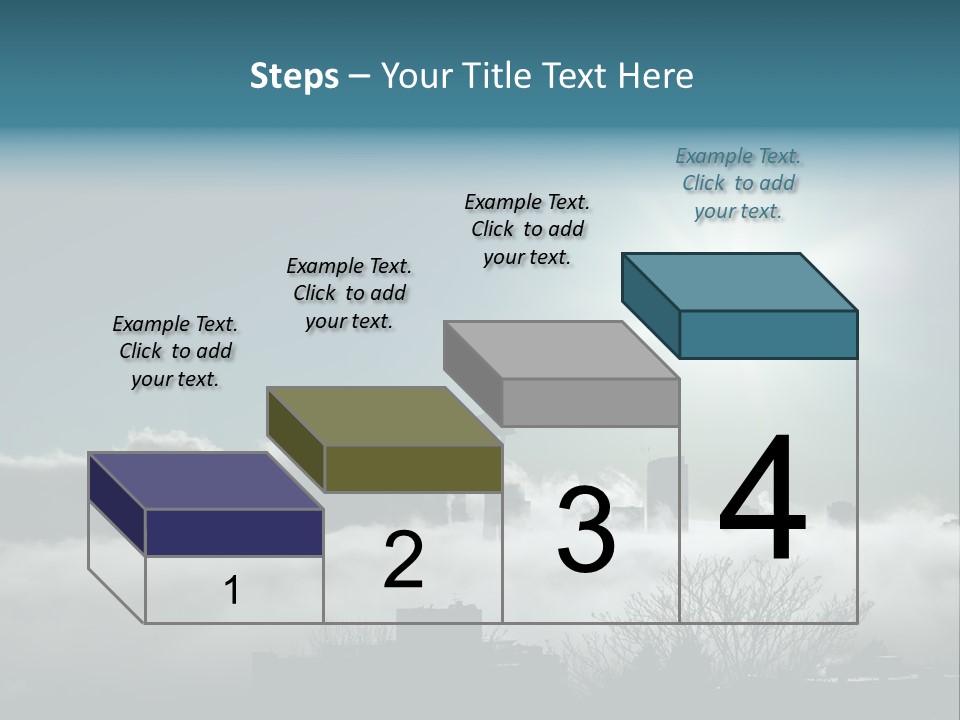 Space Needle Seattle Blue PowerPoint Template