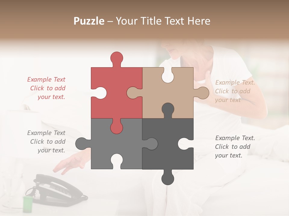 Mid Age Call Unhappy PowerPoint Template