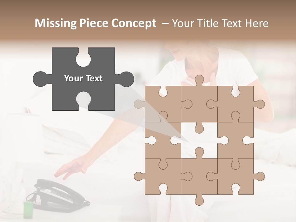 Mid Age Call Unhappy PowerPoint Template