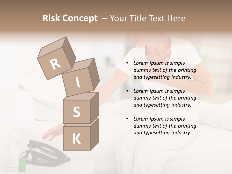 Mid Age Call Unhappy PowerPoint Template