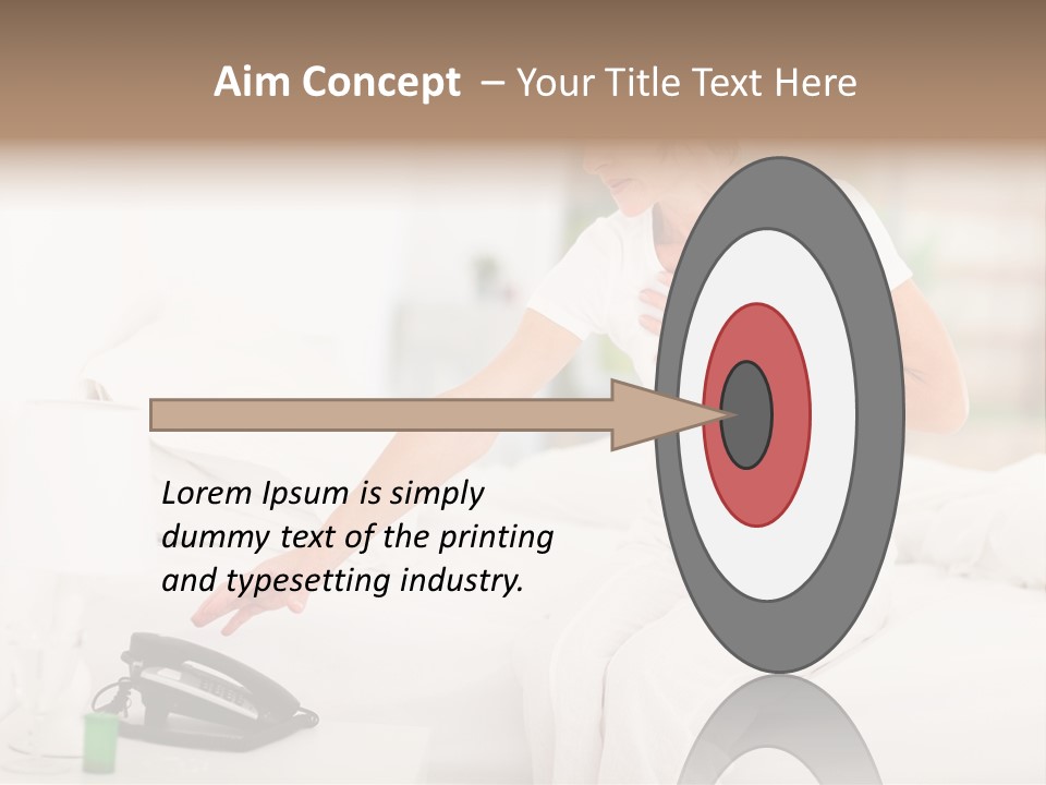 Mid Age Call Unhappy PowerPoint Template