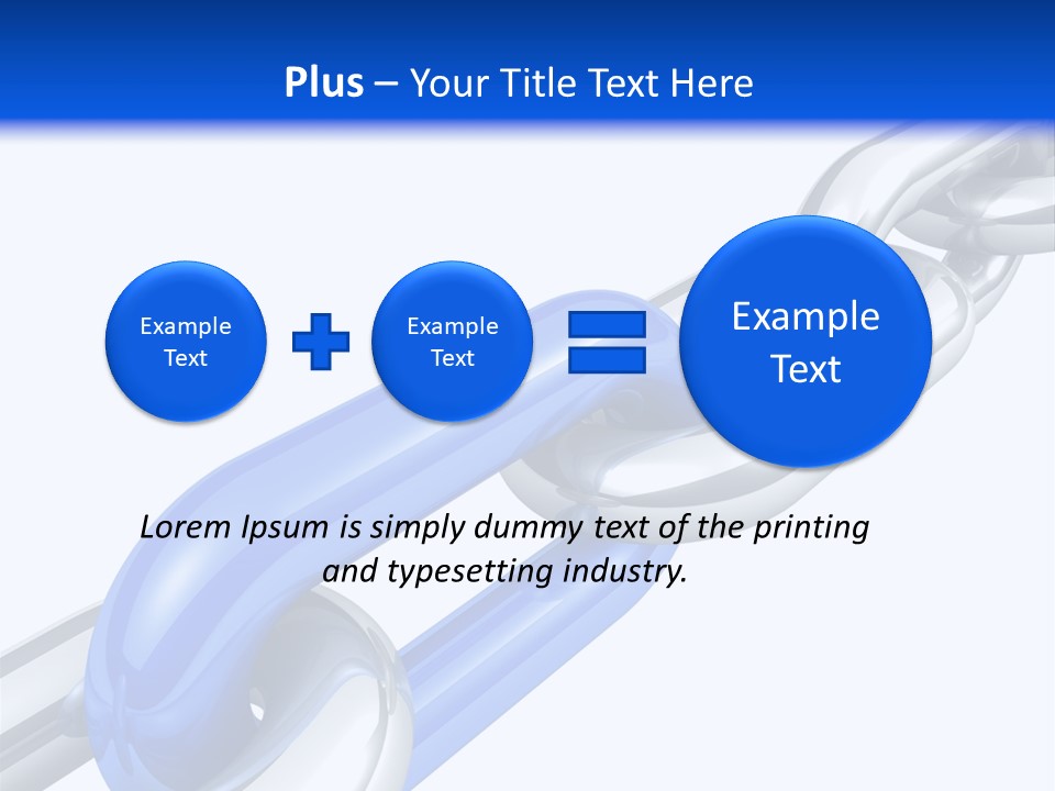 Blue Chain Closeup PowerPoint Template