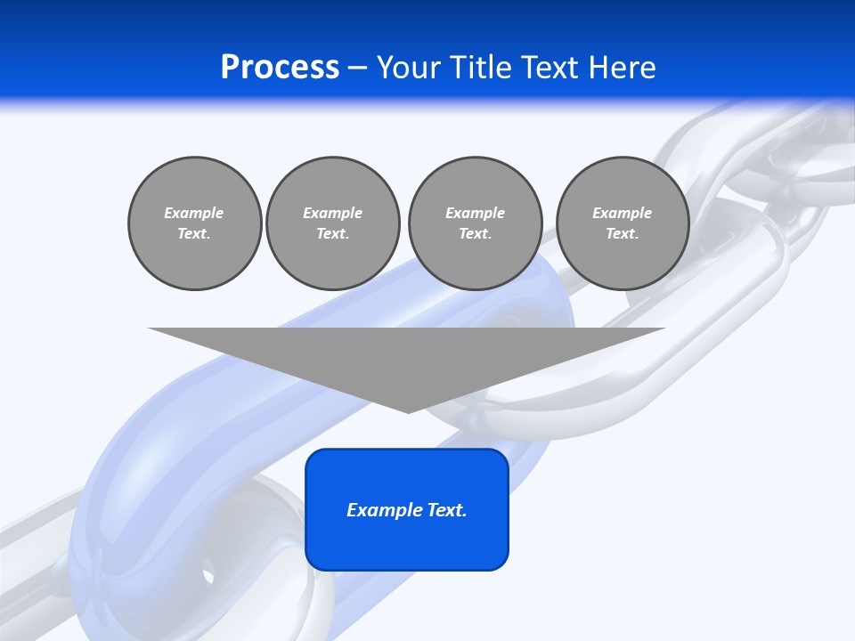 Blue Chain Closeup PowerPoint Template