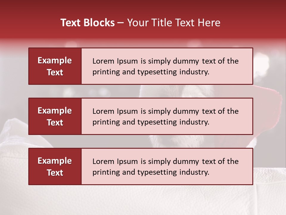 Xmas Card Christmas Decoration Santa Hat PowerPoint Template