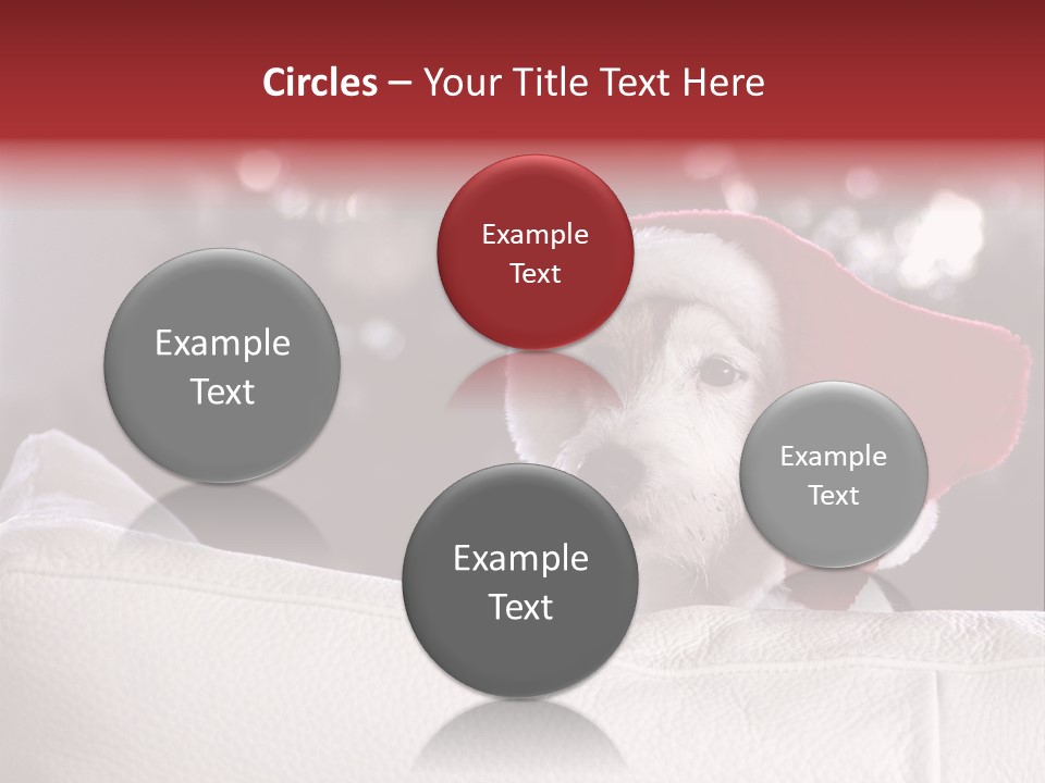 Xmas Card Christmas Decoration Santa Hat PowerPoint Template