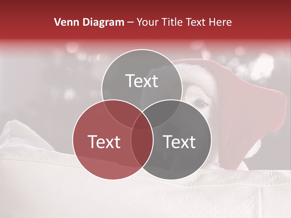 Xmas Card Christmas Decoration Santa Hat PowerPoint Template