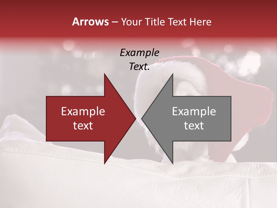 Xmas Card Christmas Decoration Santa Hat PowerPoint Template