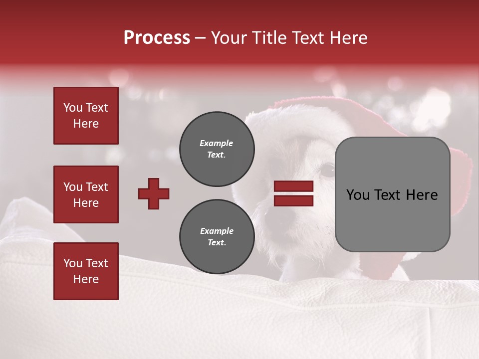 Xmas Card Christmas Decoration Santa Hat PowerPoint Template