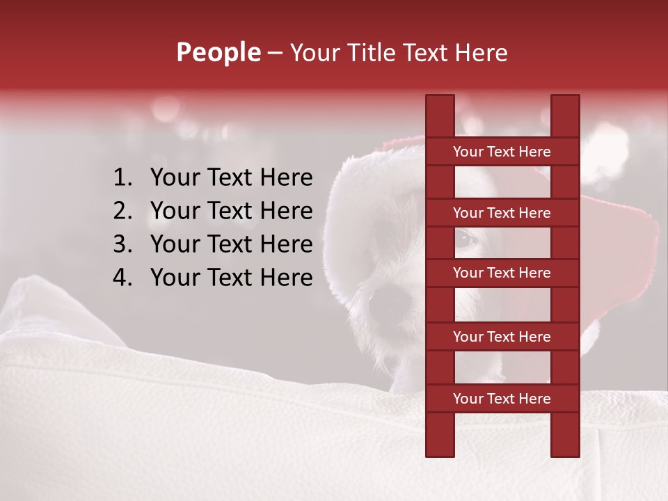 Xmas Card Christmas Decoration Santa Hat PowerPoint Template