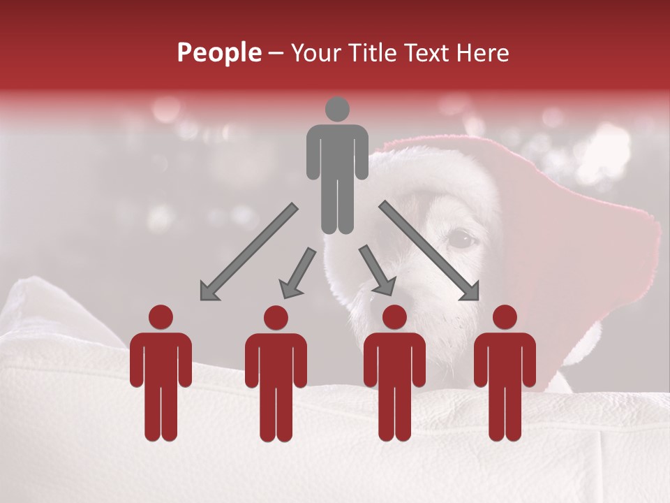 Xmas Card Christmas Decoration Santa Hat PowerPoint Template