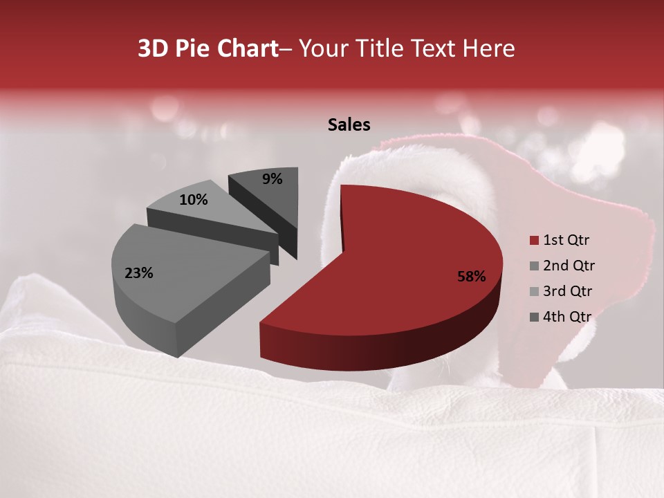 Xmas Card Christmas Decoration Santa Hat PowerPoint Template
