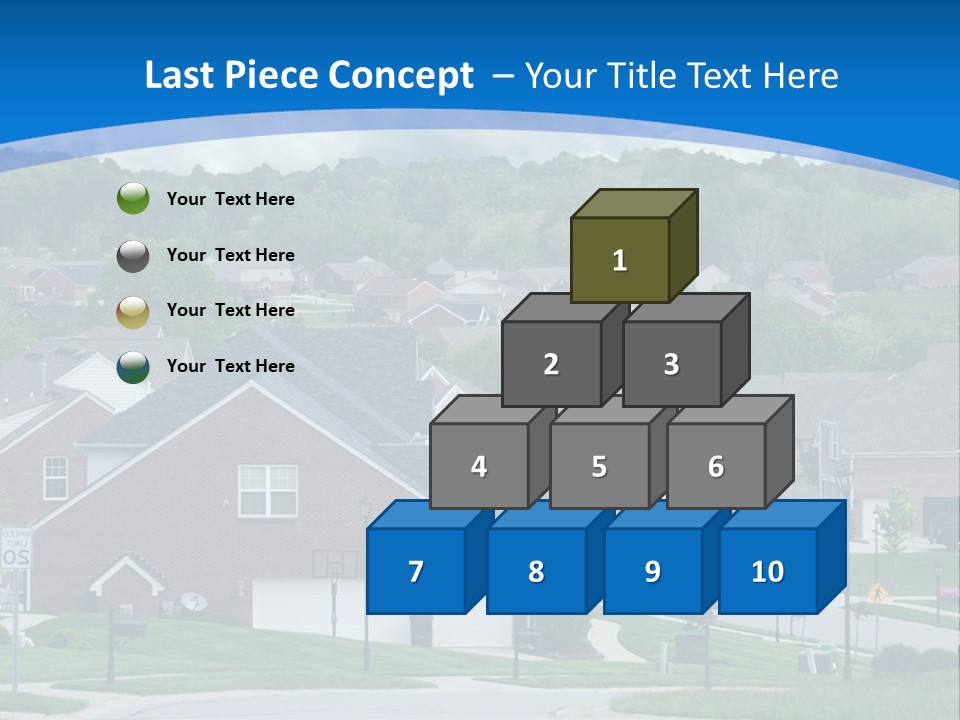 A Neighborhood With Houses And Trees In The Background PowerPoint Template