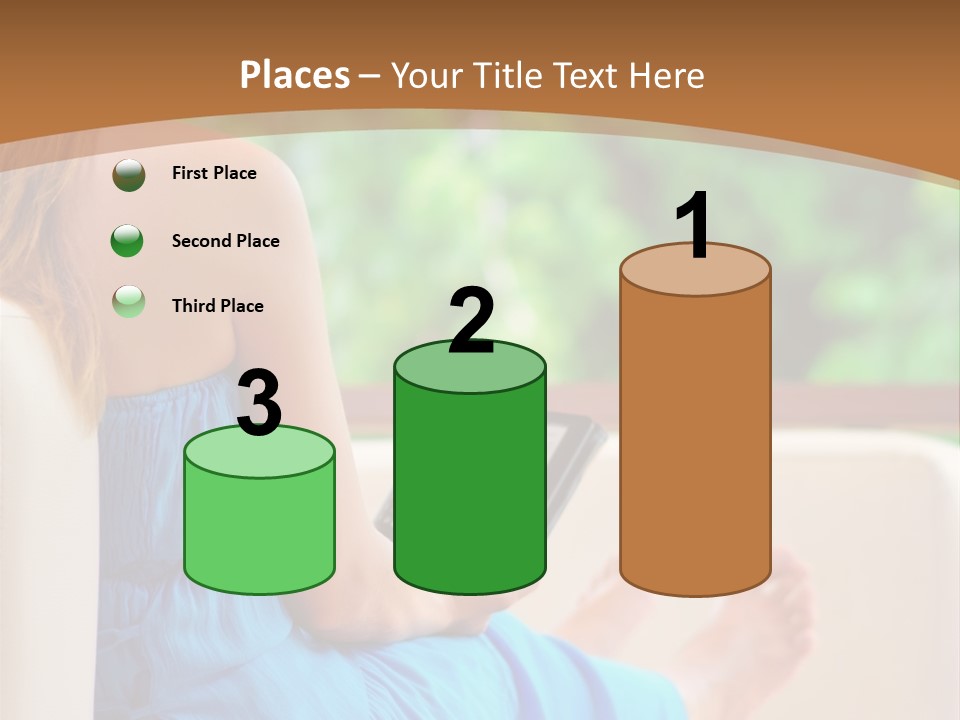 Caucasian Spring Leaf PowerPoint Template