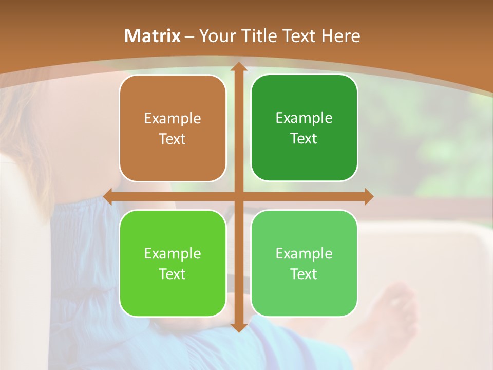 Caucasian Spring Leaf PowerPoint Template