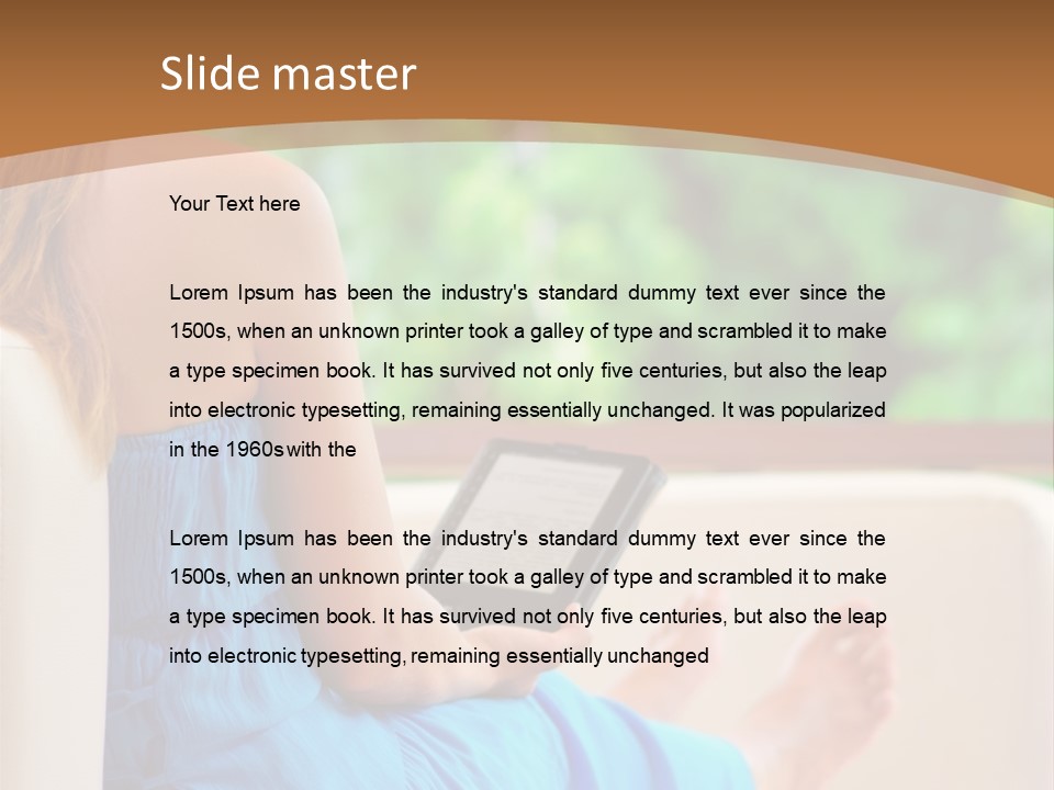 Caucasian Spring Leaf PowerPoint Template