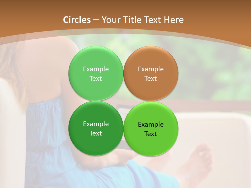 Caucasian Spring Leaf PowerPoint Template