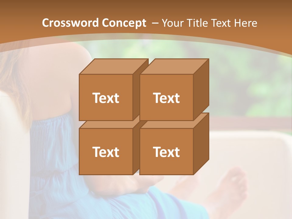 Caucasian Spring Leaf PowerPoint Template